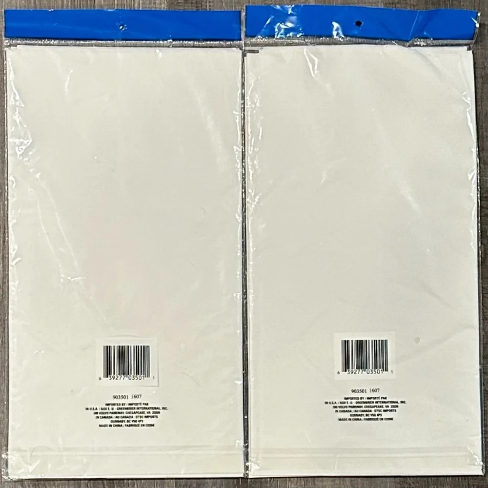 New Set of 2 New White Plastic Party Table Covers